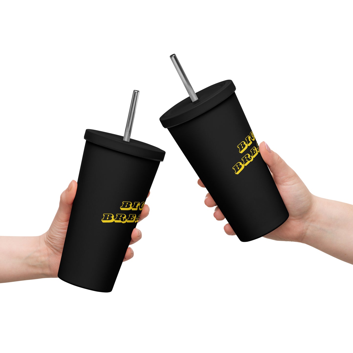 B&B Insulated tumbler with a straw