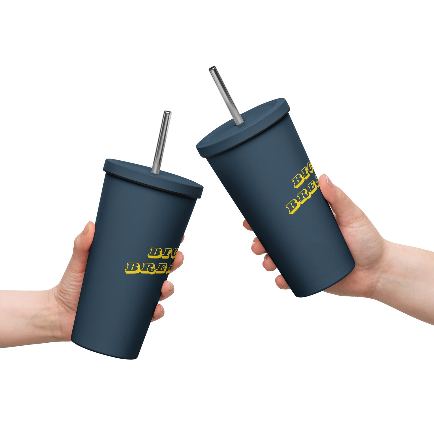 B&B Insulated tumbler with a straw