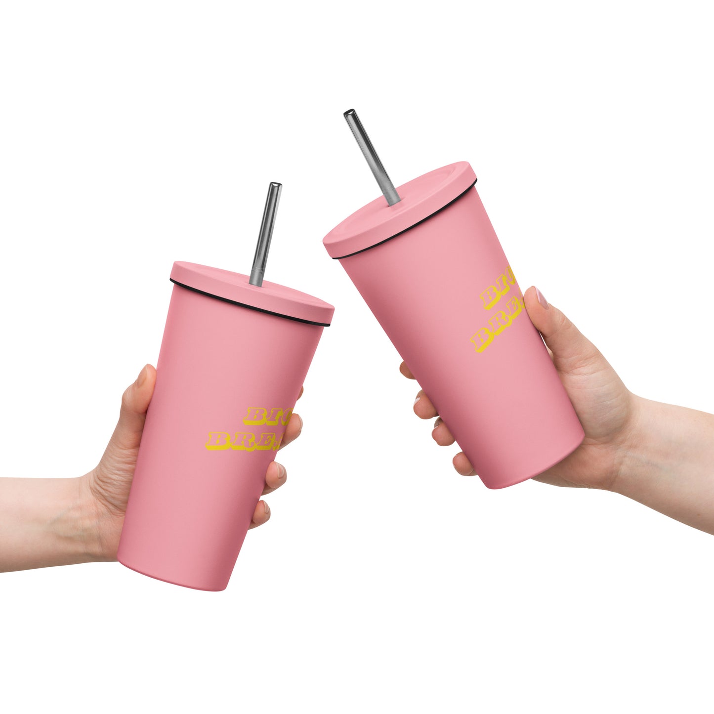 B&B Insulated tumbler with a straw