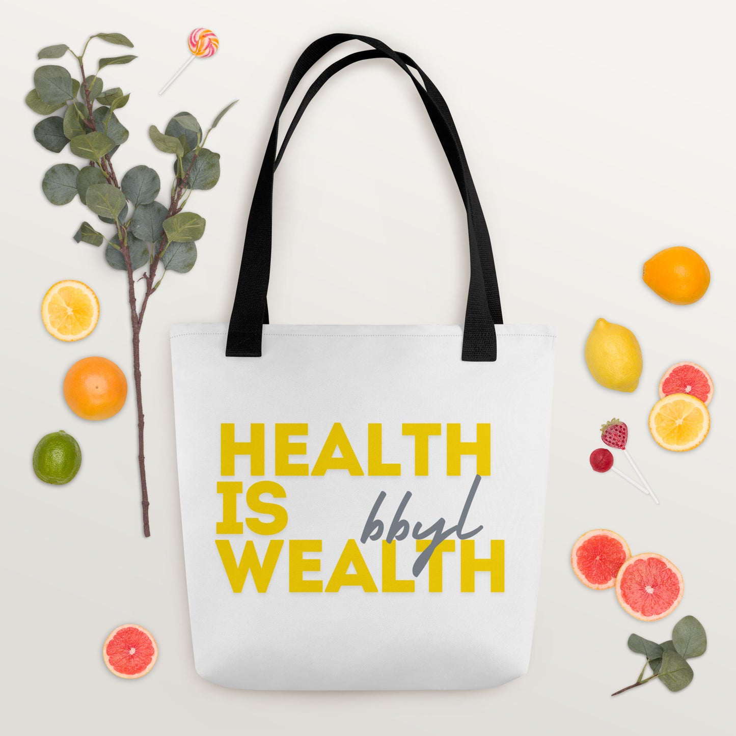Health is Wealth Tote bag